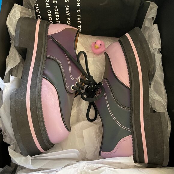 LAST - NEW Fluevog Fresh Vogs FV1 Vintage Style Lace Ups Purple Size 6 SOLD OUT - Picture 11 of 15